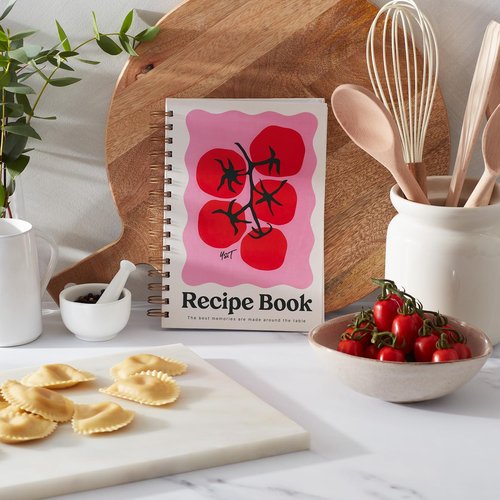 Yop & Tom Recipe Book (A5) - Write Your own Recipe Journal - Family Cookbook - Red Tomatoes