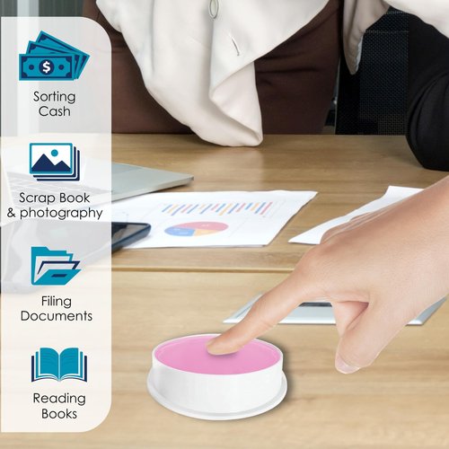 Nadex Jumbo 1.41 Oz Pack Fingertip Moistener Pads, 3 Pack - Non-Slip Counting Cash Bills Separating Documents - Finger Moisturizer Non-Toxic Greaseless Odorless Pad for Office/Home