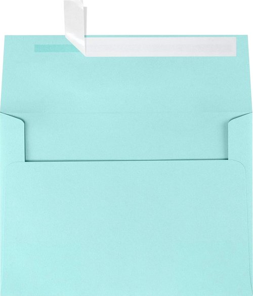 LUXPaper A7 Invitation Envelopes - Peel & Press | 5.25" x 7.25" | Seafoam Blue | 80lb Text | 500 Count