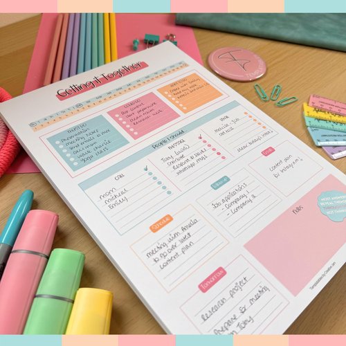 Brain Dump Notepad, To Do List Desk Pad, Productivity Planner, ADHD Daily Planner | 50 Undated Tear Away Sheets A4