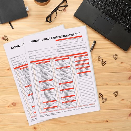 50 Pack Annual Vehicle Inspection Report Form Detailed Driver's Vehicle Inspection Report 8.5"*11.4" Dot Vehicle Inspection Forms 3-Ply Carbonless 25 Sets of Forms Per DVIR Book for Truckers