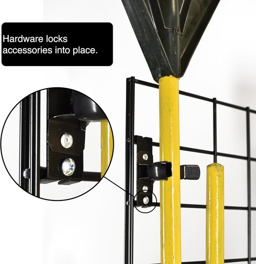 Garage Organizer Panel - Wall Mounted Pivoting System | 22-Piece Kit for Efficient Storage