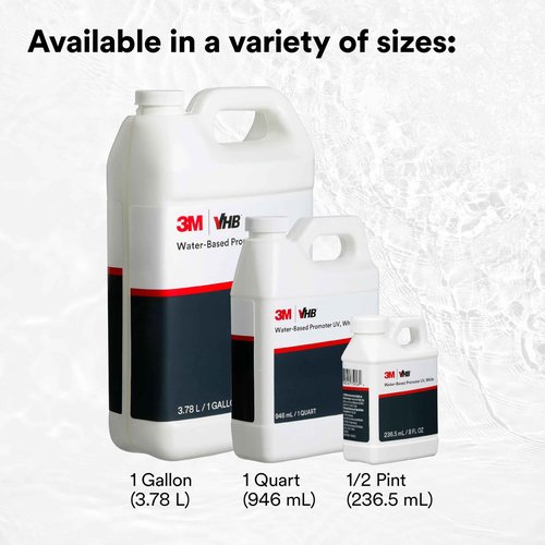 3M VHB Tape Water-Based Promoter UV, White, 1 Quart