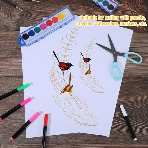 50 Pack White Poster Board Bulk, 10.4 x 15 Inches Thick White Poster Paper Heavyweight Card Paper for Projects, Art Displays, Presentations & Crafts - Premium BrightWhite Surface