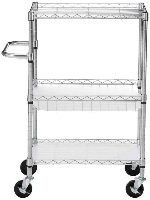 Lorell LLR84859 3-Tier Rolling Cart