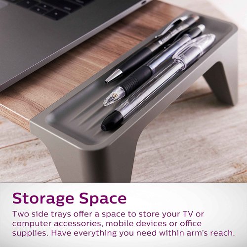 Philips Wooden Stand, Supports Up to 20bs, Space Saving Style, Portable Desk, Work from Home, Office, Travel, DLK0100W/37, Walnut