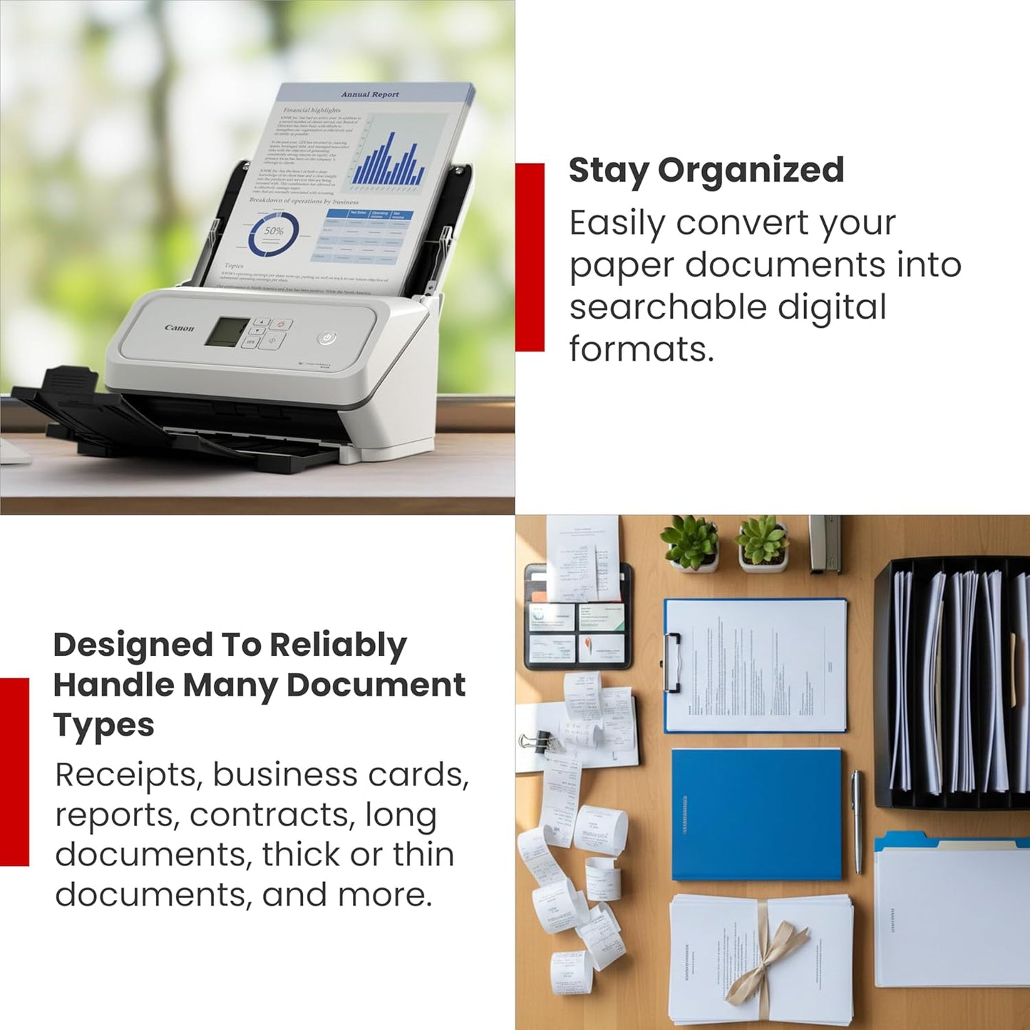 Canon imageFORMULA R40II - High-Speed Office Document Scanner | Compact & Efficient Design