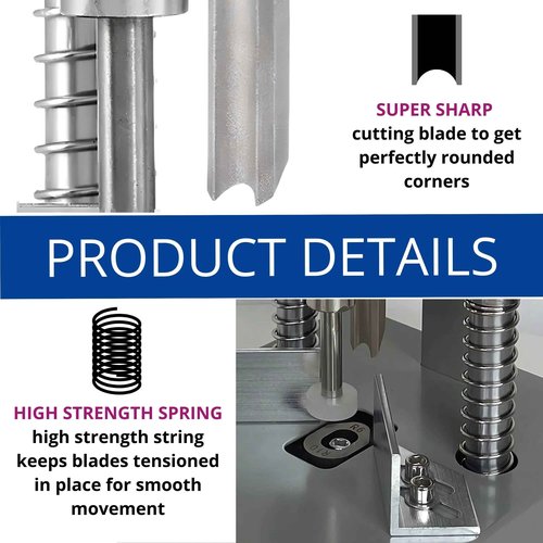 Corner Rounder Cutter Machine - Heavy Duty Punch for Paper Cardstock and PVC Cards Precision Cutting Tool for Rounded Edges Ideal for Office Crafting and Business Use