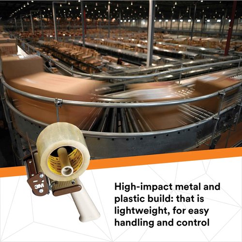 3M Scotch Low Noise Tape Dispenser H153 for Quiet or Recurrent Use, Pistol Grip Design, High-Impact Resistant, 3 in