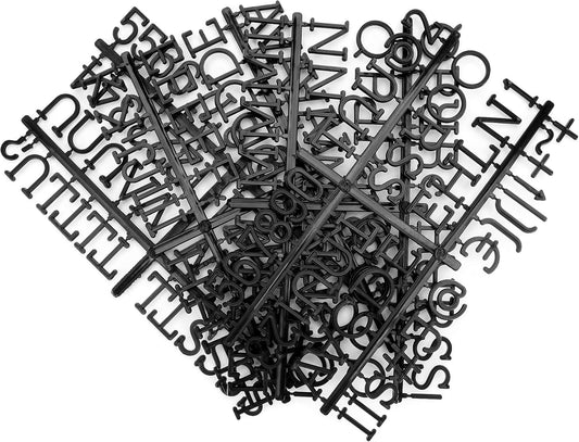 1 Inch Letters for Felt Letter Board, 188 Pieces Including Characters, Numbers & Symbols for Changeable Plastic Message Boards by Veskaoty (White)