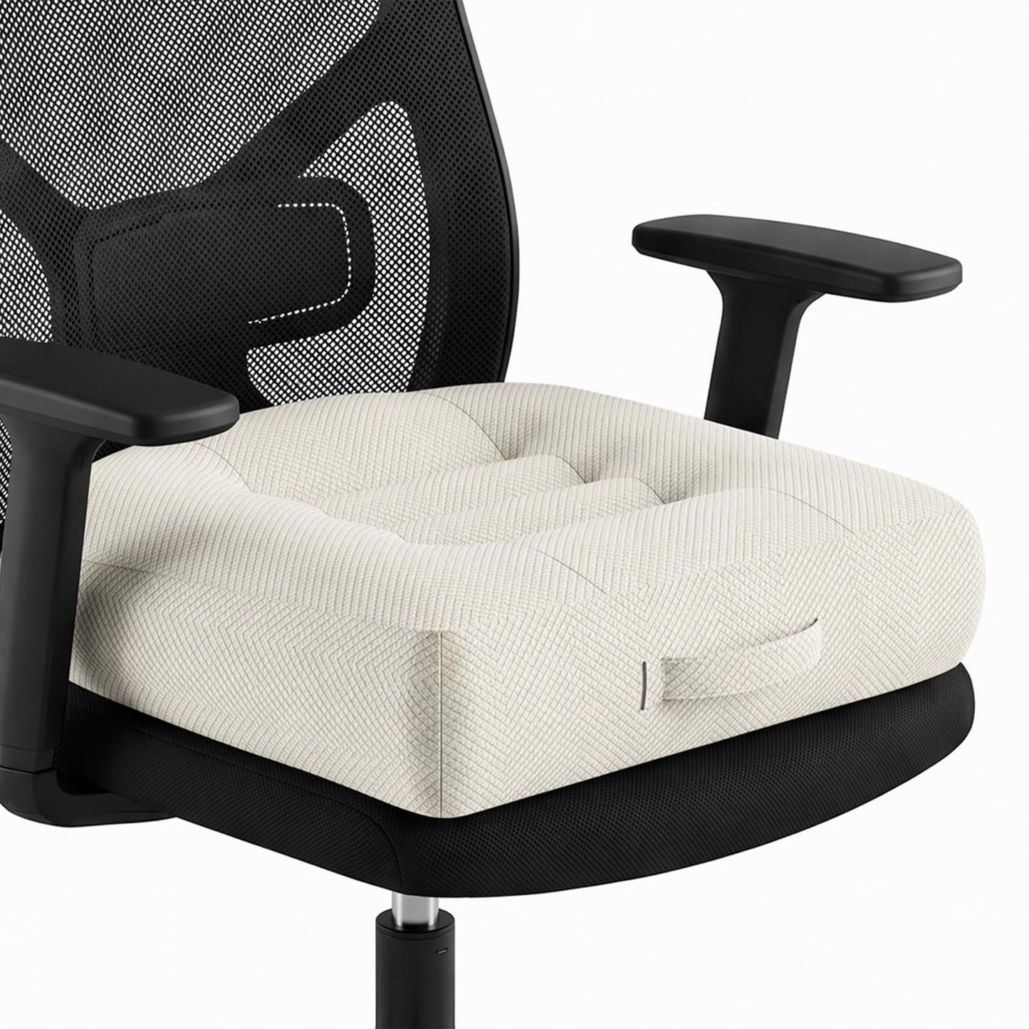 sutailocus Car Booster Seat Cushion for Adults,Memory Foam Heightening Wedge Seat Pad,Elevated Chair Cushion to Improve Driving Vision(15.7×15.7×5.9inch,White)
