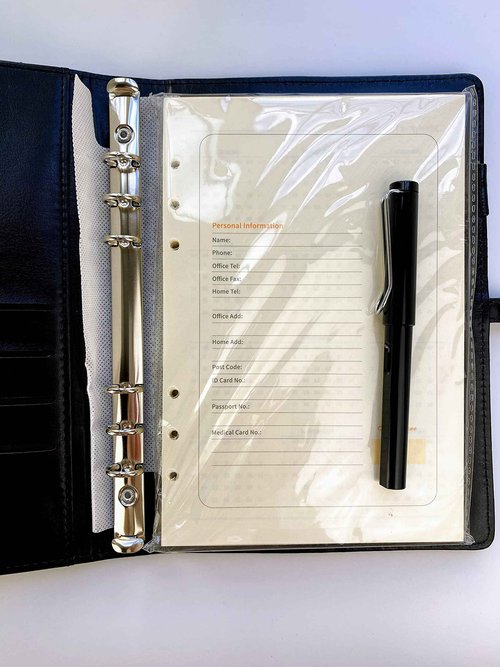 VoltTok Gift Set Executive Smart Notebook, Qi Wireless Charger 8000 mAh, Magnetic Flash Drive 16GB USB and Metal Pen (Black)
