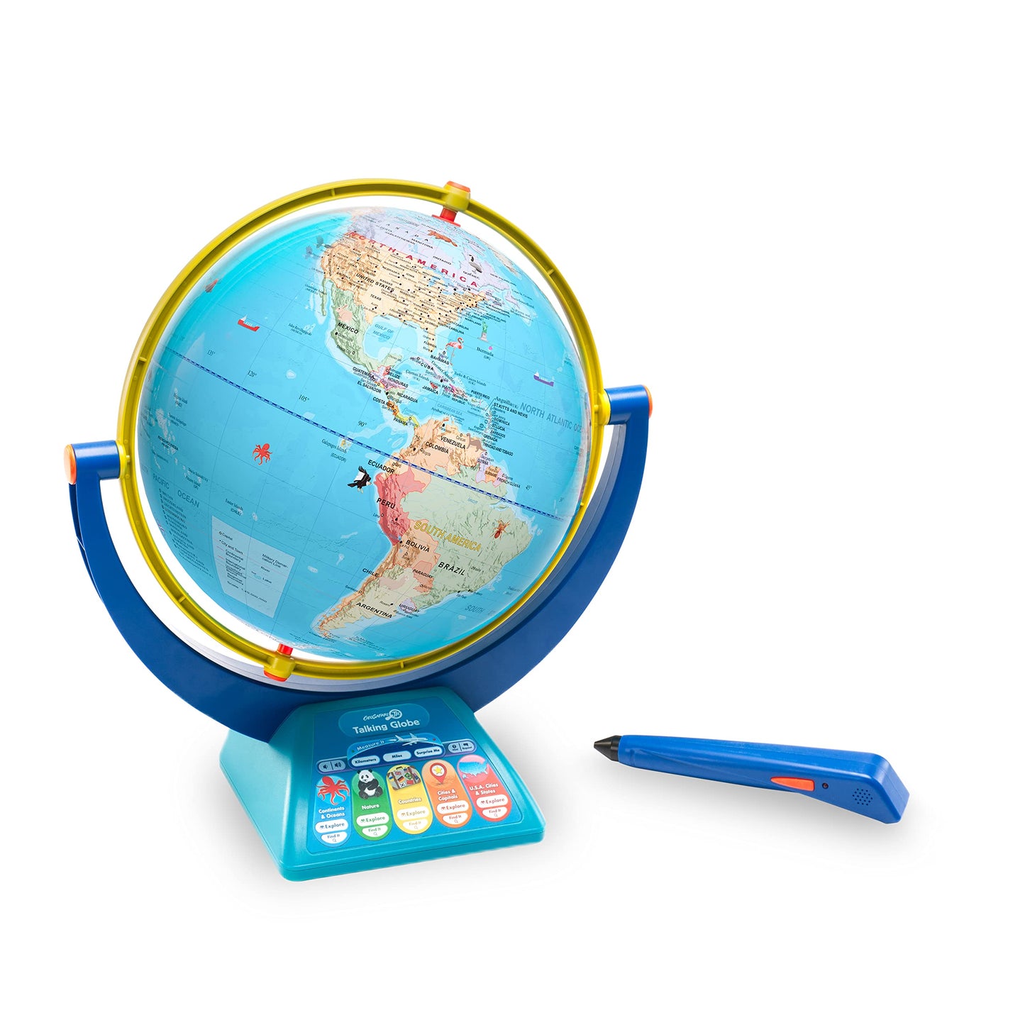 Educational Insights GeoSafari Talking Globe - Interactive Globe for Kids Ages 4-8, Learning Geography for Kids, Electronic Learning & Education Toys, Interactive World Map Featuring Bindi Irwin