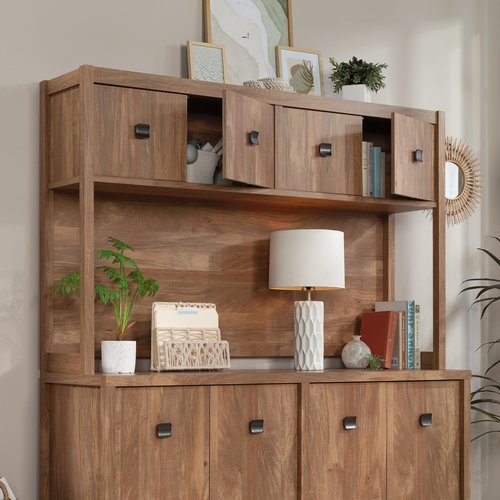 Sauder Cannery Bridge Commercial Office Hutch, in Sindoori Mango Finish