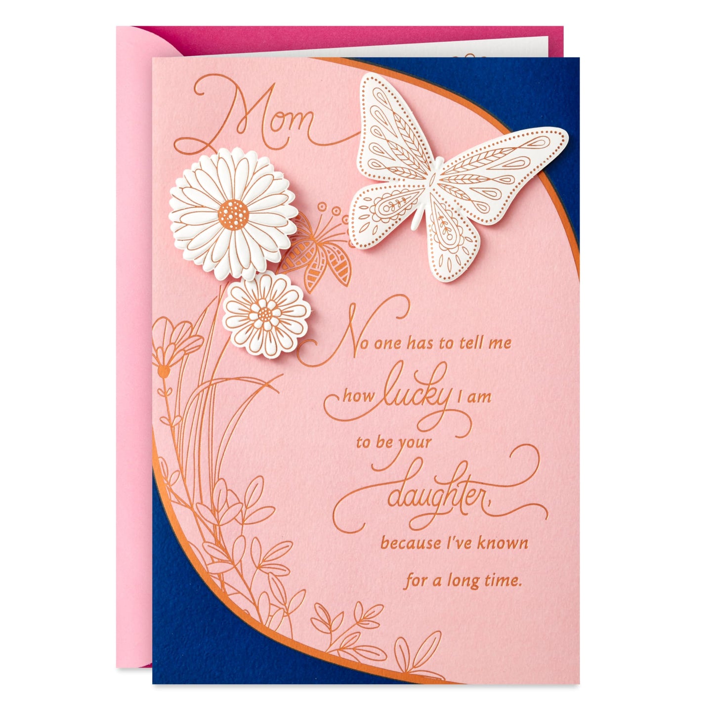 Hallmark Mothers Day Card from Daughter (How Lucky I Am) Butterfly Card for Mom