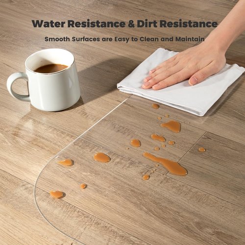 Yecaye Office Chair Mat for Hardwood Floor, 48"×36" Clear Office Floor Mat, Computer&Desk Chair Mat, PVC Heavy Duty Floor Protector Chair Mats for Rolling Chairs, Can't be Used on Carpet