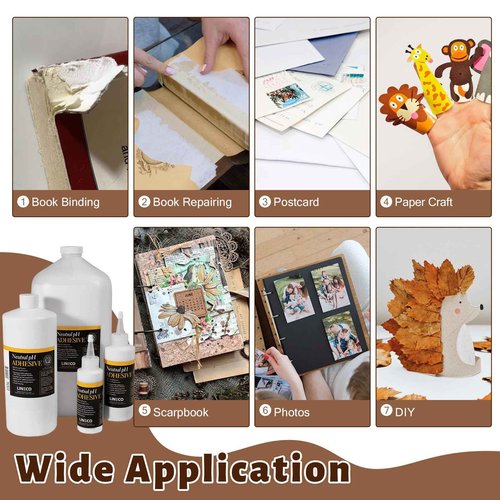Lineco Neutral pH Adhesive 1 Gallon, Acid-Free, All-purpose Glue, Dries Clear and Remains Flexible. Used for Bookbinding and Book Repair, Paper Art