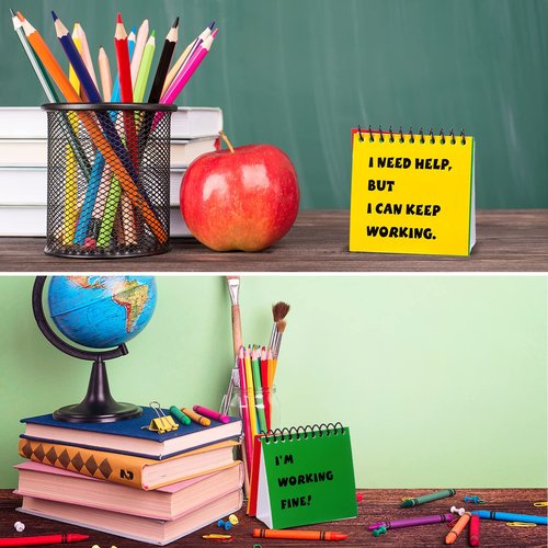 Jutom 30 Pcs I Need Help Mini Flip Chart for Teacher Need Classroom Management Tools Teacher Incentives Self Assessment Cards for Kids Toddlers Students Behavior School Supplies