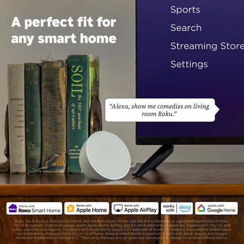 Roku Streaming Stick Plus 2025 - 4K & HDR Roku Streaming Device for TV with Voice Remote - Free & Live TV