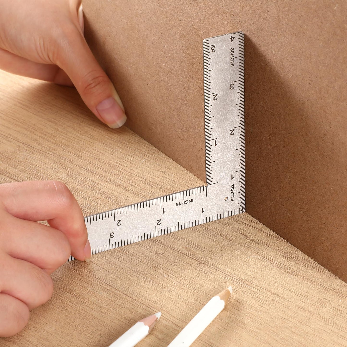 L Ruler Measuring Tool 4 inch by 6 inch Square Framing Ruler 90 Degree Square L Rulers Framing Rulers Measuring Tools for Engineers Carpenter