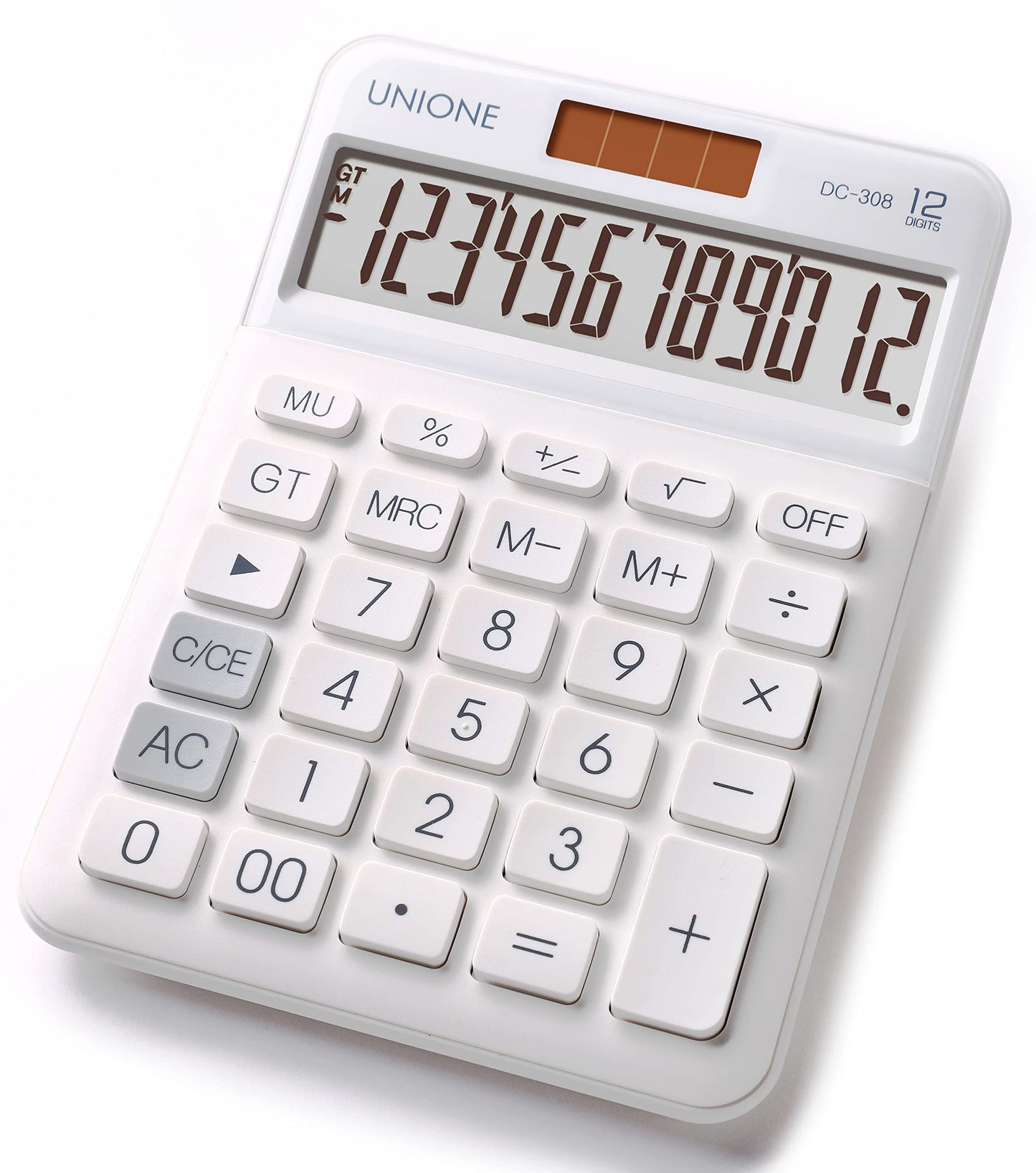 New, Two Line Display, Desktop Calculator. History Function- 30 Memories, Calculator with Large LCD for Home & Office Use, 4.5×7 inch (White)
