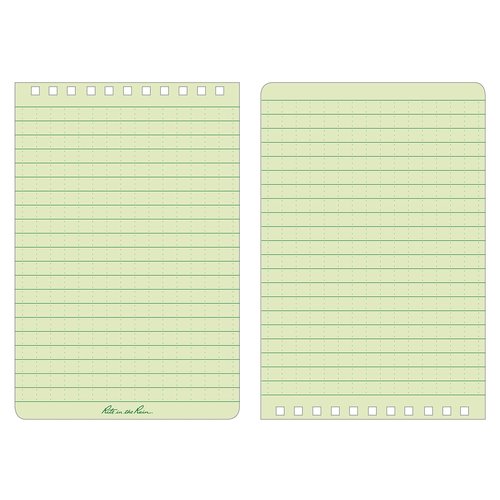 Rite In The Rain Weatherproof Top Spiral Notebook, 4" x 6", Green Cover, Universal Pattern, 3 Pack (No. 946-3)