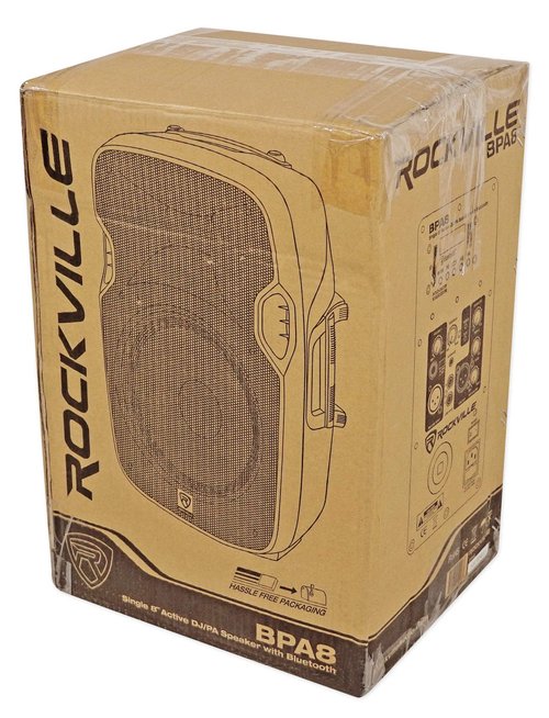 Rockville BPA8 300W 8" Powered PA Speaker, Bluetooth, Lightweight, Versatile Inputs, for DJs and Live Events