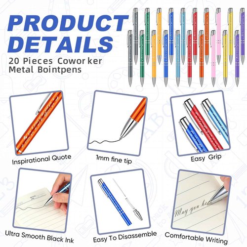 Colarr 40 Pcs Employee Appreciation Gifts Bulk Inspirational Notebook A6 PU Leather Journal Motivational Pen Thank You Gift for Staff Team Coworker Teacher Office(Vivid Colors,May You)