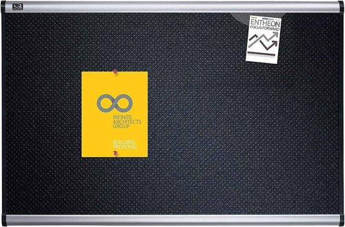 Quartet Bulletin Board, 3' x 2', Embossed, Hi-Density Foam, Aluminum Frame (B343A)