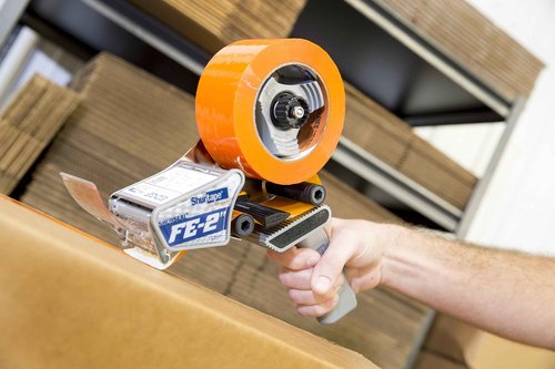 Shurtape 903250 FE-2 Folded-Edge 2" Hand Tape Dispenser for Manual Case Sealing Applications, Gray