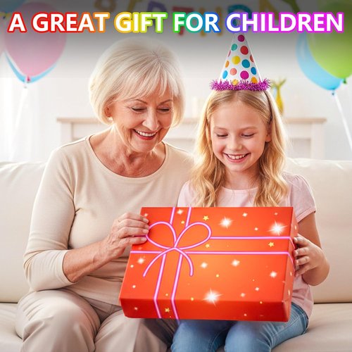 Skiennix 16" LED Drawing Board - 4 Modes Colorful Light-Up Art & Writing Board for Kids & Adults | Perfect Easter Gift