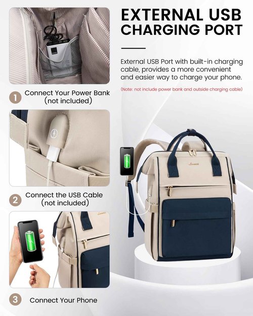 LOVEVOOK Laptop Backpack for Women,17 Inch Work Teacher Nurse Bag,Business Computer Backpack Purse with USB Port,Stylish Casual Daypack for Travel