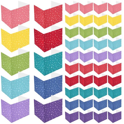 Sherr 50 Pcs Privacy Boards Bulk for Student Classroom Desk Divider Trifold Table Desk Privacy Panel Folders Screen Partition for School Teacher Student Test, 15.8x13.4x11.81 Inch(Stationery Style)