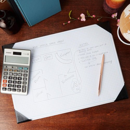 Stockroom Plus Large Desk Blotter Graph Paper Pad - Refillable 50 Sheets 17 x 12 Inches for Office and School Supplies