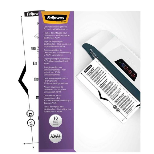 Fellowes Thermal Laminating Pouches, Letter Size Sheets, 5mil 200pk, Clear (5743601) & Laminator Cleaning Sheets, 10 Pack, 8.5 x 11 in