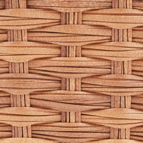 mDesign Small Woven Basket Trash Can Wastebasket - Square Garbage Container Bin for Bathrooms, Kitchens, Home Offices, Craft, Laundry, Utility Rooms, Garages - Camel Brown