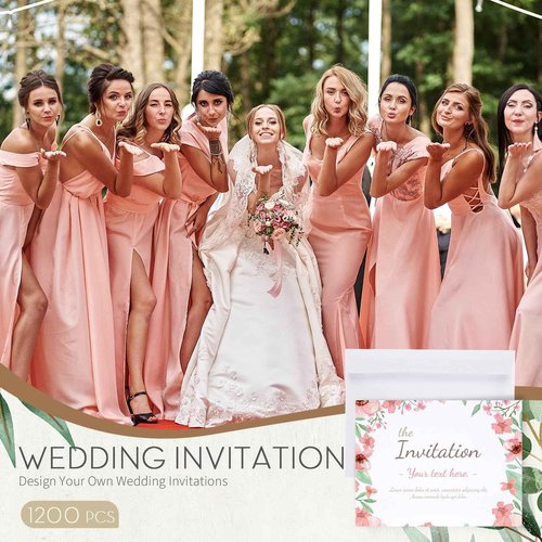 Sayglossy 1200 Packs A2 Envelopes Bulk for Card Making Individually Sealing Postcard Blank Invitation A2 White Envelopes for 4 x 5 Inch Cards, Photos, Greeting Cards, Invitations