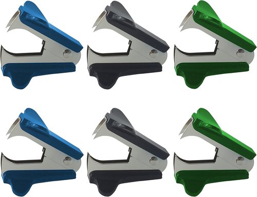 Clipco Staple Remover - 6-Pack Assorted Colors for Effortless Staple Removal