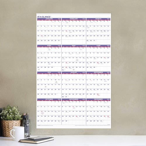AT-A-GLANCE 2026 Wall Calendar, Monthly, 24" x 36", Extra Large, Paper (PM122826)
