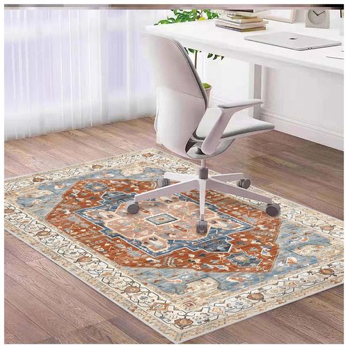 Fuzorise Office Chair Mat for Hardwood Floor,Desk Chair Mat for Rolling Chairs,Computer Gaming Chair Mat Rectangular Office Rug,Anti Slip Non-Curve Floor Protector for Home Office.(2.9ftx3.9ft)