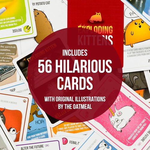 Exploding Kittens - Original Edition Card Game for 2-5 Players | Fun for Ages 7+ | Quick 15-Minute Play