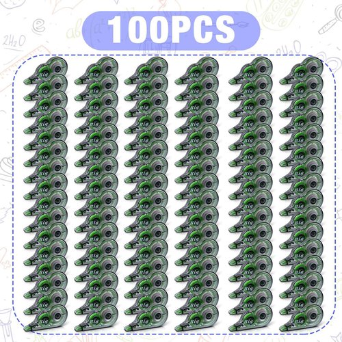 Yexiya 100 Pcs Correction Tapes Original Correction Wide Eraser Applicator Easy to Use Applicator Translucent Tapes Shows for Office Note Journal Scrapbooking, 0.2 Inch x 39.4 Feet
