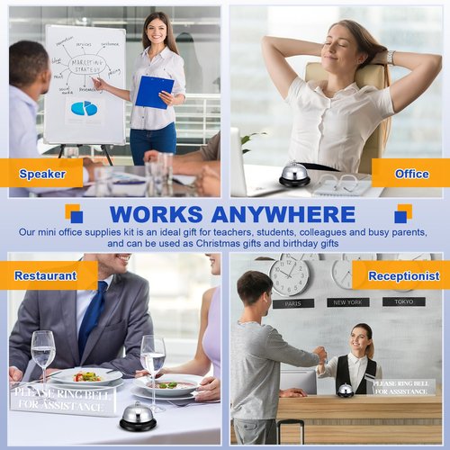 Colingmill Desk Bell for Service and Please Ring Sign 2" x 8" Acrylic No Receptionist Sign Call Ring Bell for Office Hotel Restaurant Counter Reception Area