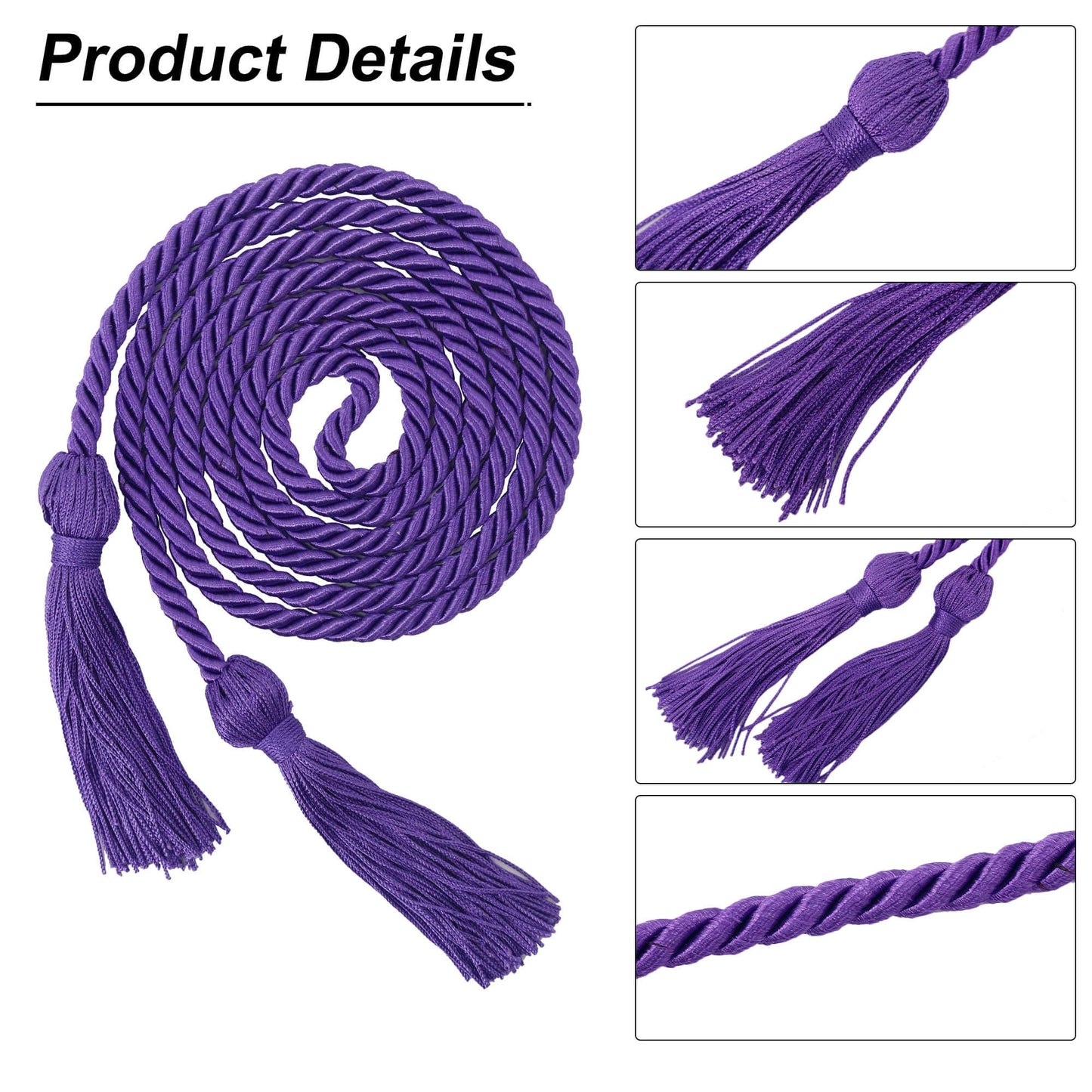 GraduationMall Graduation Honor Cord 68" Purple