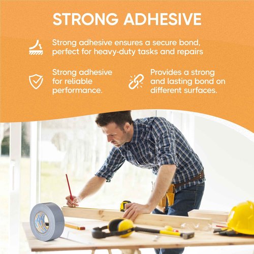 Office Deed Duct Tape Heavy Duty Waterproof, 30 Yards x 2 Inch, 12-Roll Pack, All-Weather Grey Duct Tape Bulk, Strong, No Residue, Industrial and Professional Use
