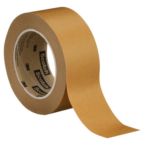 3M Scotch Performance Paper Box Sealing Tape 570, 1.9" x 55 yd (48 mm x 50 m), 1 Roll, Brown, Recycle-Compatible, Great for Packaging, Shipping, and Moving