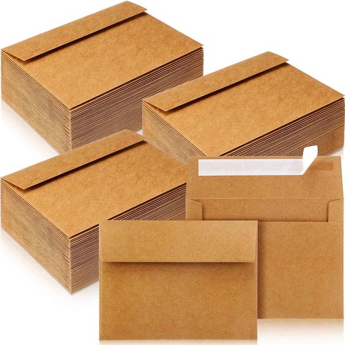 Fainne 800 Pack Brown Envelopes Bulk, Kraft Envelopes for Invitation, 120 GSM Gift Card for Office, Gift, Party, Baby Shower, Wedding (A2 5.75 x 4.375")