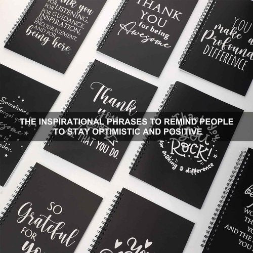 Yeaqee Thank You Gifts Bulk Employee Appreciation Gifts Inspirational Spiral Notebook/Journal for Medical Assistant Vet Tech Women Men Office School Coworker Teacher Volunteer Present(Classic,50 Pcs)