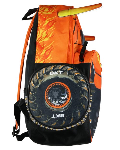 Monster Jam Backpack El Toro Loco 3D Bull Horns Monster Truck 16" Kids School Book Bag with Laptop Tech Sleeve