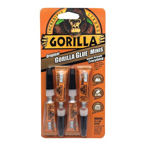 Gorilla Glue | Original Waterproof Polyurethane Adhesive - Brown, 4 Tubes (3g Each) for All-Purpose Use